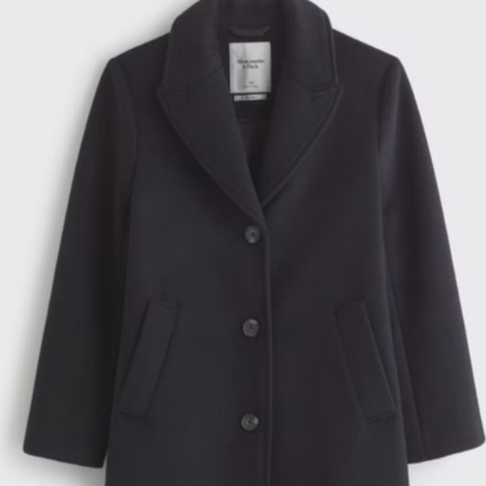 Wool-Blend Tailored Topcoat Abercrombie